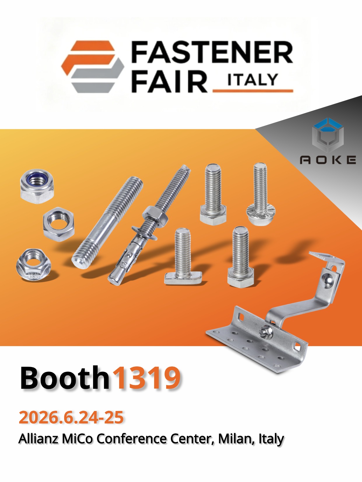 Mød Jiaxing AOKE på Fastener Fair Italy 2026