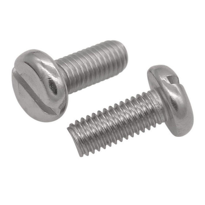 Inox DIN85-skruer med riller